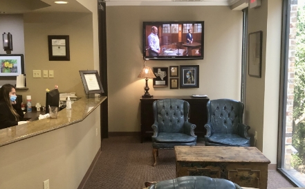 Dental office reception area