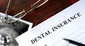 dental insurance form on a table