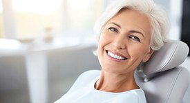 Smiling senior dental patient