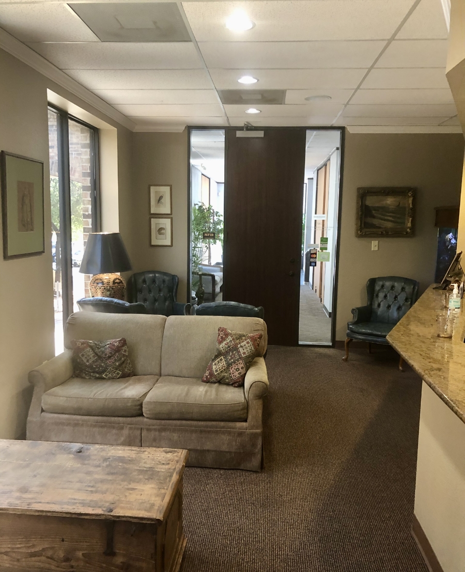 Dental office reception area in San Antonio